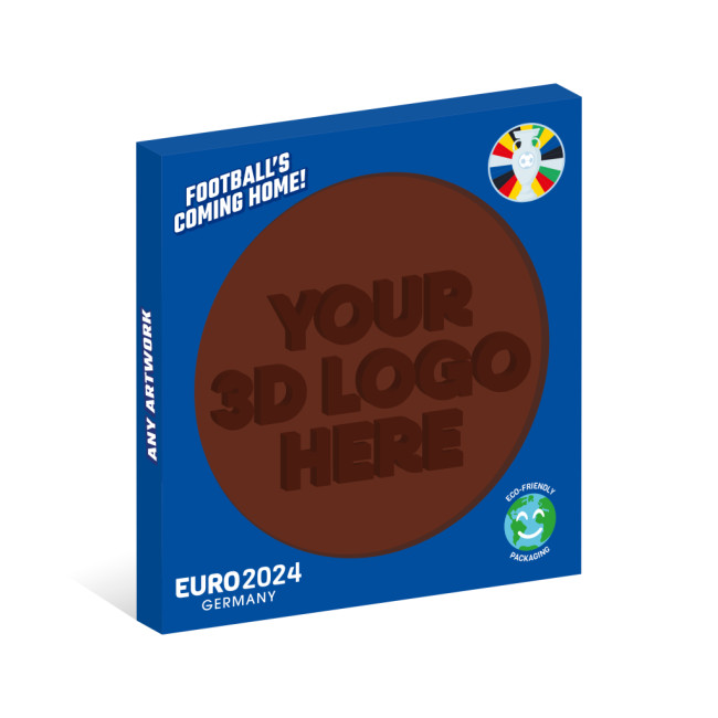 Promotional Eco Window Disc Box Milk Chocolate 100mm - Image 1