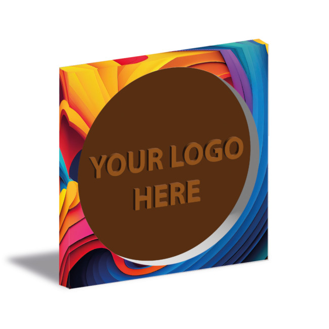 Promotional Eco Window Disc Box Milk Chocolate 100mm - Image 2