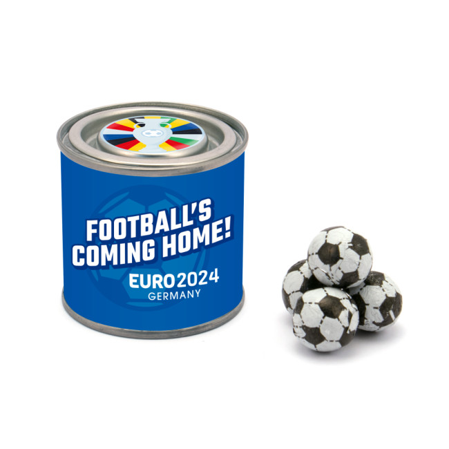 Promotional Small Paint Tin Chocolate Footballs - Image 1