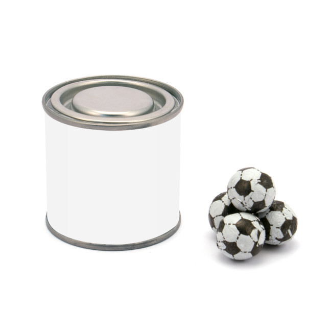 Promotional Small Paint Tin Chocolate Footballs - Image 2