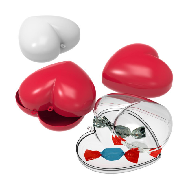 Promotional Mini Heart Plastic Bauble  - Image 1