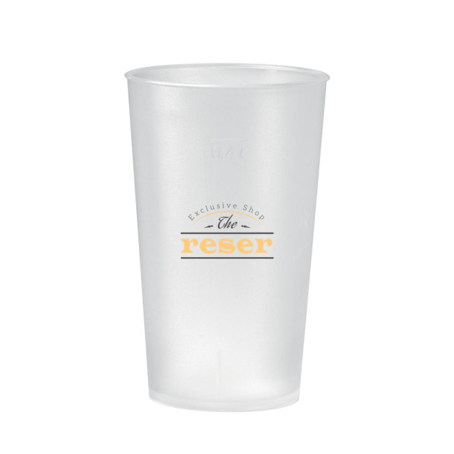 Promotional Plastic Reusable Drinking Cup 0.4L - Image 1