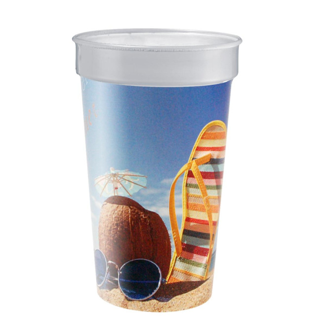 Promotional Plastic Reusable Drinking Cup 0.4L - Image 1