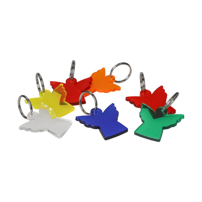 Promotional Angel Plastic Keyring  - Image 1