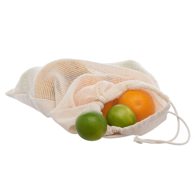 Promotional Cotton Reusable Vegetable Bag Fairtrade & Organic 4oz Cotton - Image 4