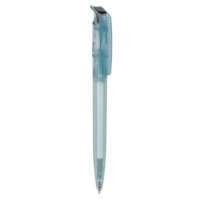 Promotional Litani Clear Blue Recycled Bottle Pen - Image 2