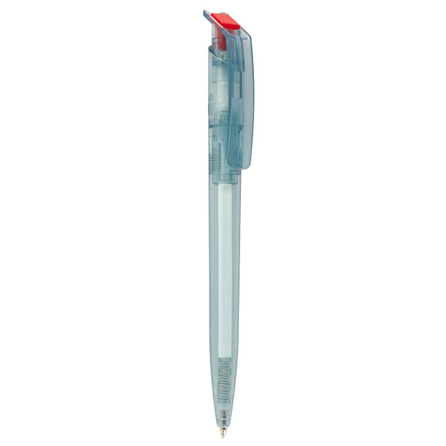 Promotional Litani Clear Blue Recycled Bottle Pen - Image 3