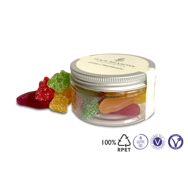 Promotional Clear Sweets Tub 100ml Vegan