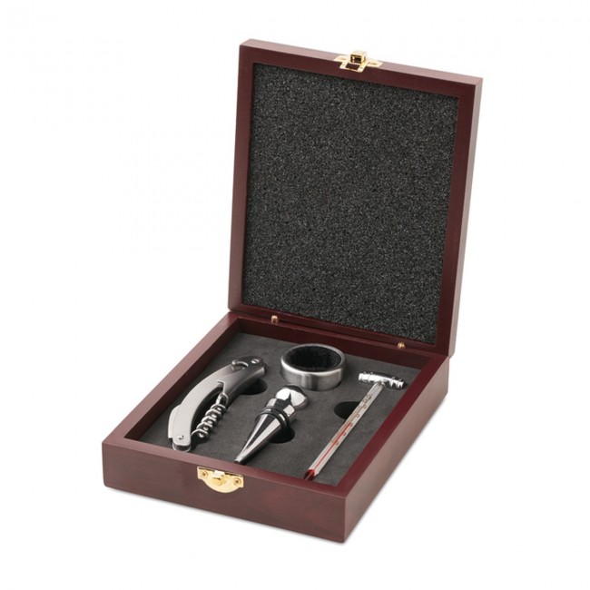 Promotional Classic Wine Set In Wooden Box - Image 2