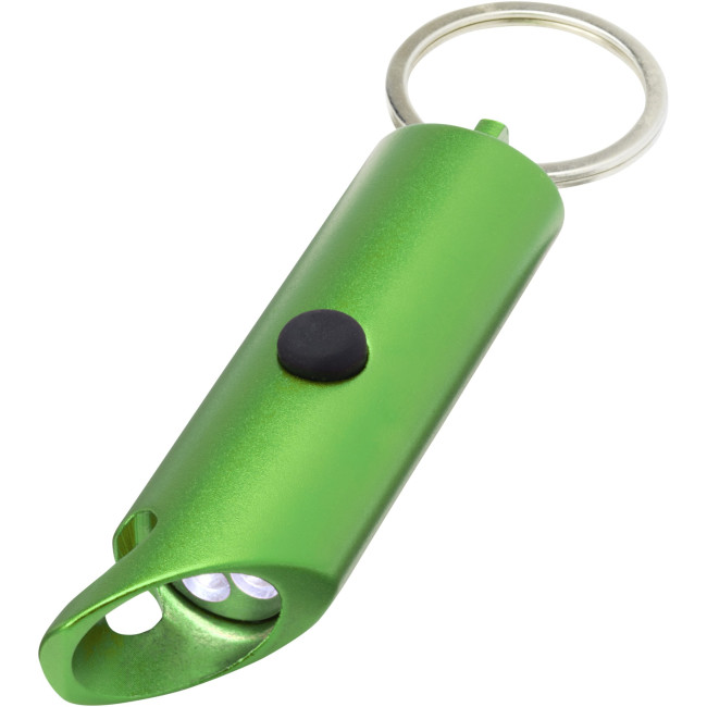 Promotional Flare RCS Recycled Aluminium IPX Led Light & Bottle Opener Keychain - Image 3