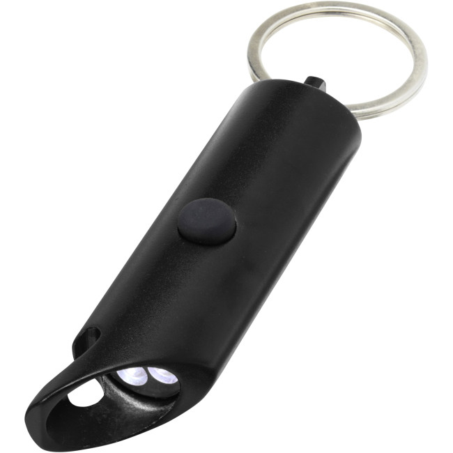 Promotional Flare RCS Recycled Aluminium IPX Led Light & Bottle Opener Keychain - Image 1