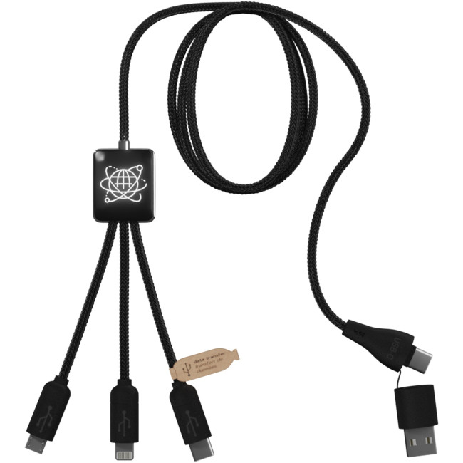 Promotional SCX.Design C45 5-In-1 RPET Charging Cable With Data Transfer