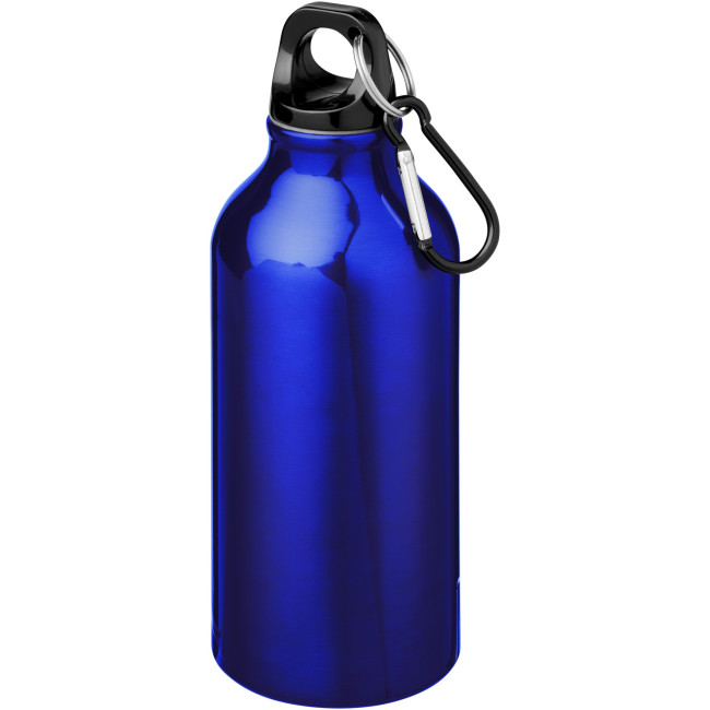 Promotional Oregon RCS Certified Recycled Aluminium Water Bottle With Carabiner 400ml - Image 4