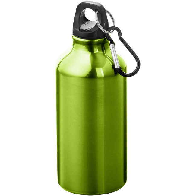 Promotional Oregon RCS Certified Recycled Aluminium Water Bottle With Carabiner 400ml - Image 3