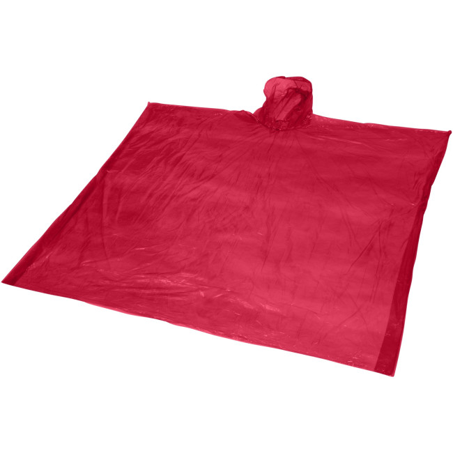 Promotional Mayan Recycled Plastic Disposable Rain Poncho With Storage Pouch - Image 4