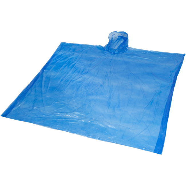 Promotional Mayan Recycled Plastic Disposable Rain Poncho With Storage Pouch - Image 3