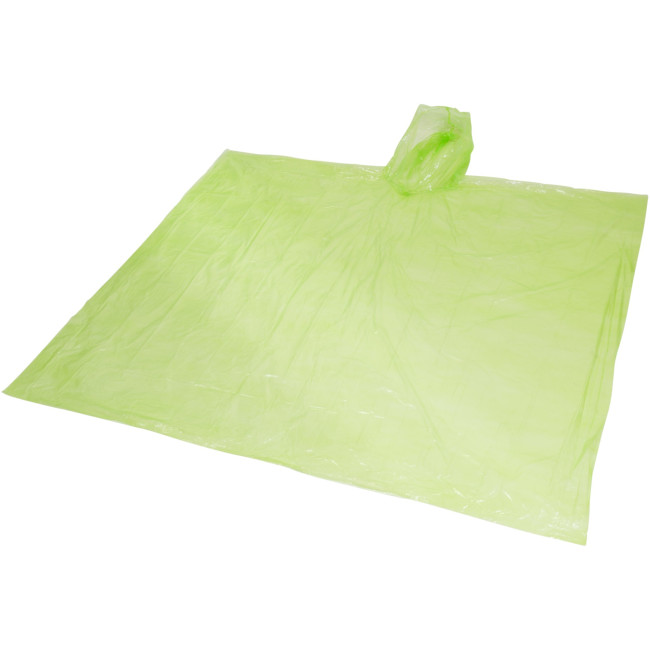 Promotional Mayan Recycled Plastic Disposable Rain Poncho With Storage Pouch - Image 2