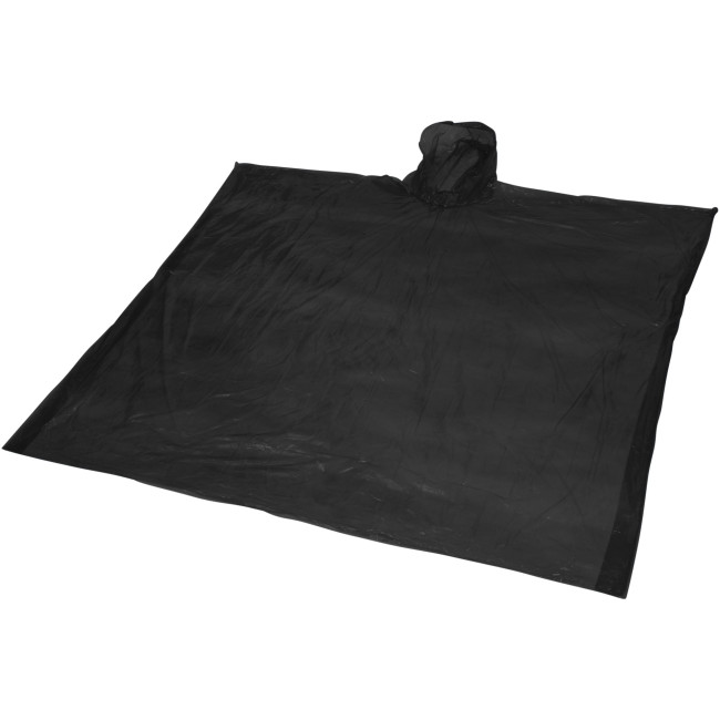 Promotional Mayan Recycled Plastic Disposable Rain Poncho With Storage Pouch - Image 1