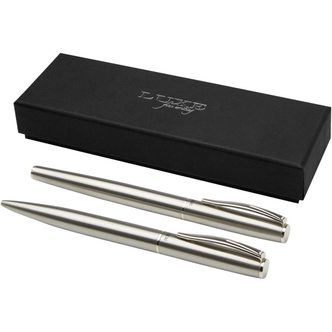 Promotional Didimis Recycled Stainless Steel Ballpoint And Rollerball Pen Set