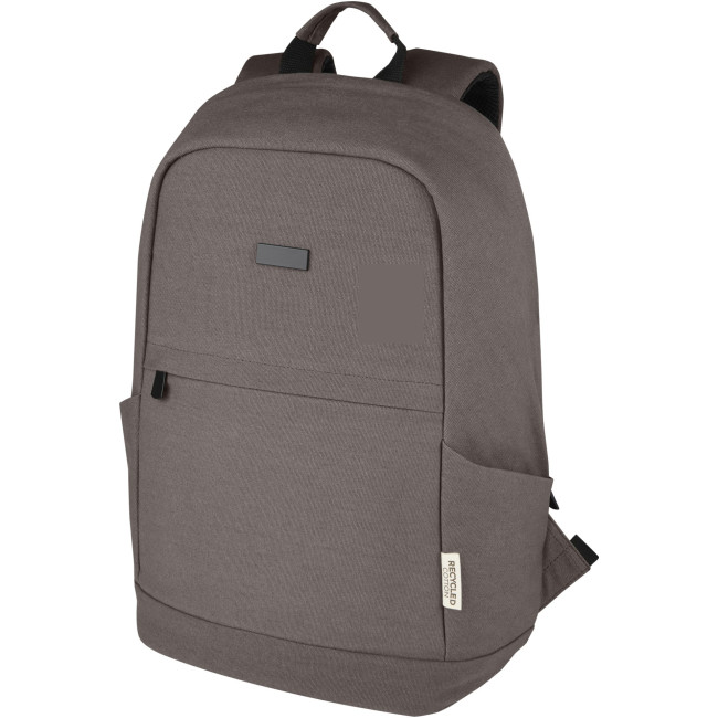 Promotional Joey 15.6" GRS Recycled Canvas Anti-Theft Laptop Backpack 18L - Image 2