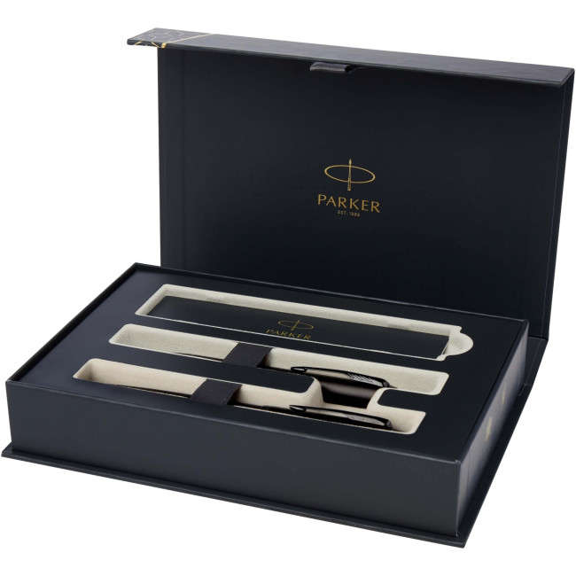 Promotional Parker Im Achromatic Ballpoint And Rollerball Pen Set With Gift Box