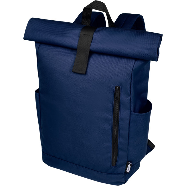 Promotional Byron 15.6" GRS RPET Roll-Top Backpack 18L - Image 3