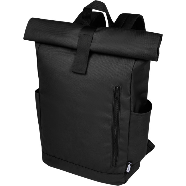 Promotional Byron 15.6" GRS RPET Roll-Top Backpack 18L - Image 6