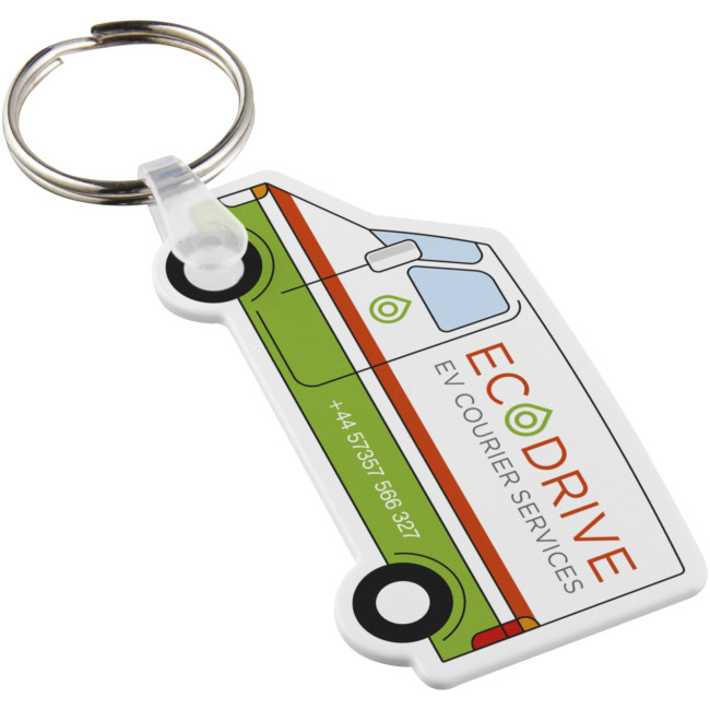 Promotional Tait Van-Shaped Recycled Keychain