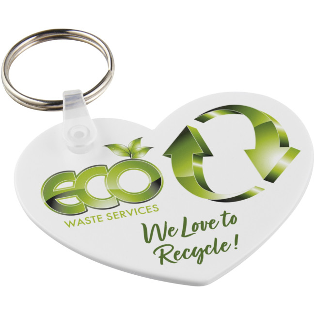 Promotional Tait Heart-Shaped Recycled Keychain