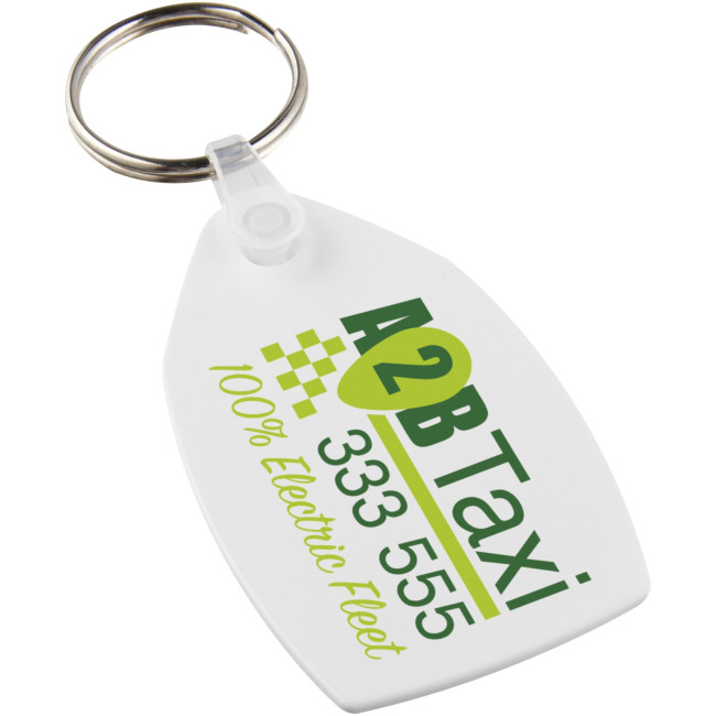 Promotional Tait Rectangular-Shaped Recycled Keychain