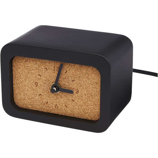 Promotional Momento Wireless Limestone Charging Desk Clock