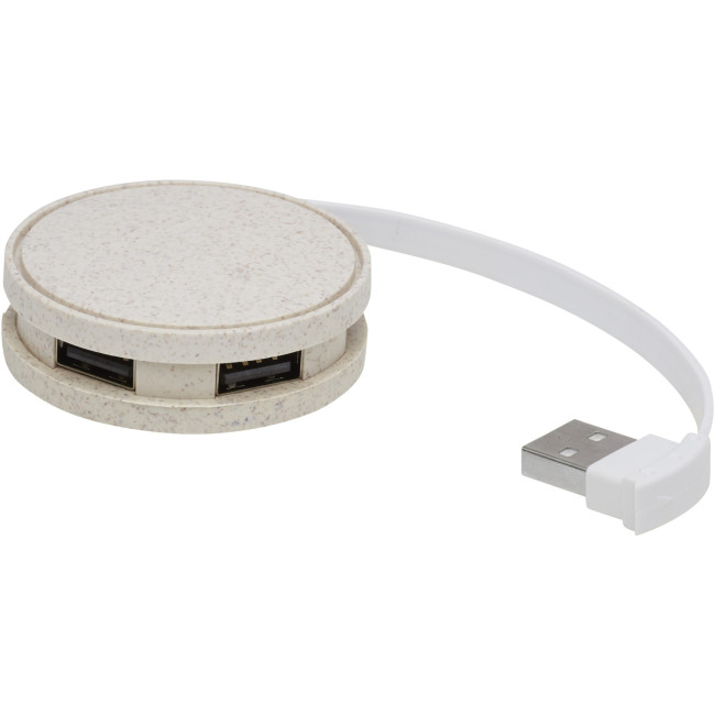 Promotional Kenzu Wheat Straw USB Hub