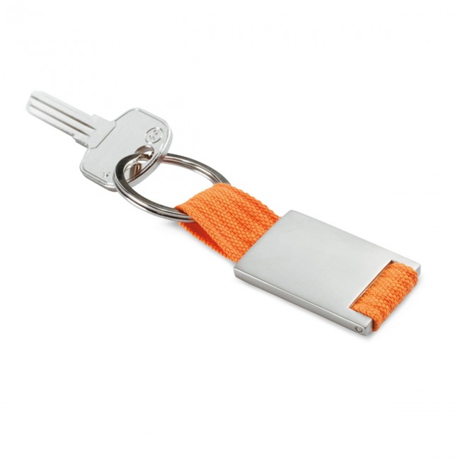 Promotional Metal rectangular keyring - Image 1