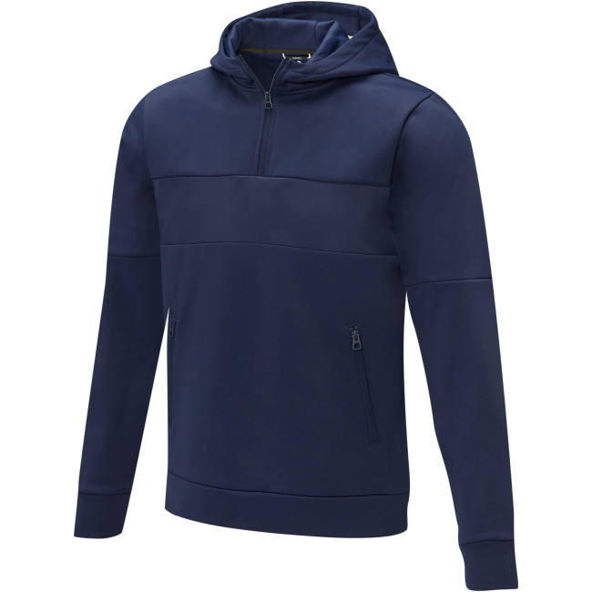 Promotional Sayan Men's Half Zip Anorak Hooded Sweater - Image 3