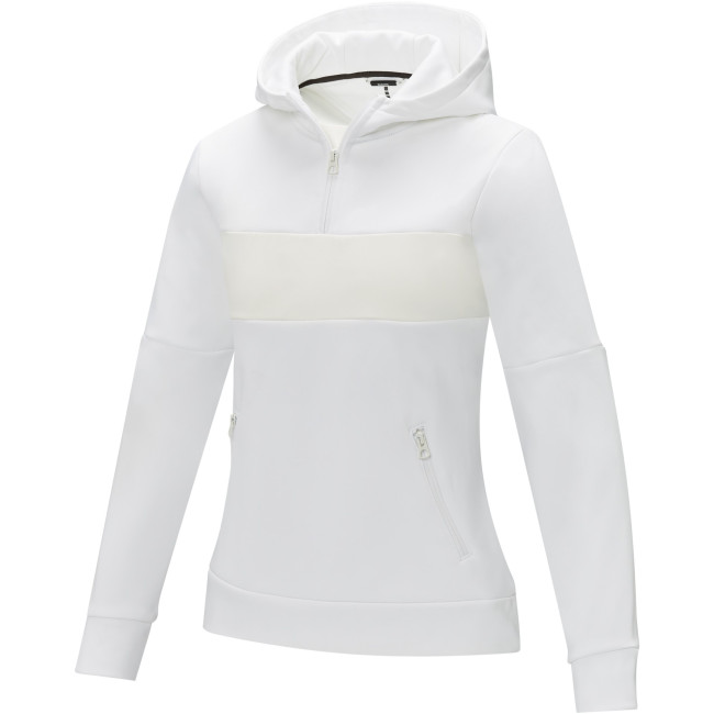 Promotional Sayan Women's Half Zip Anorak Hooded Sweater - Image 2