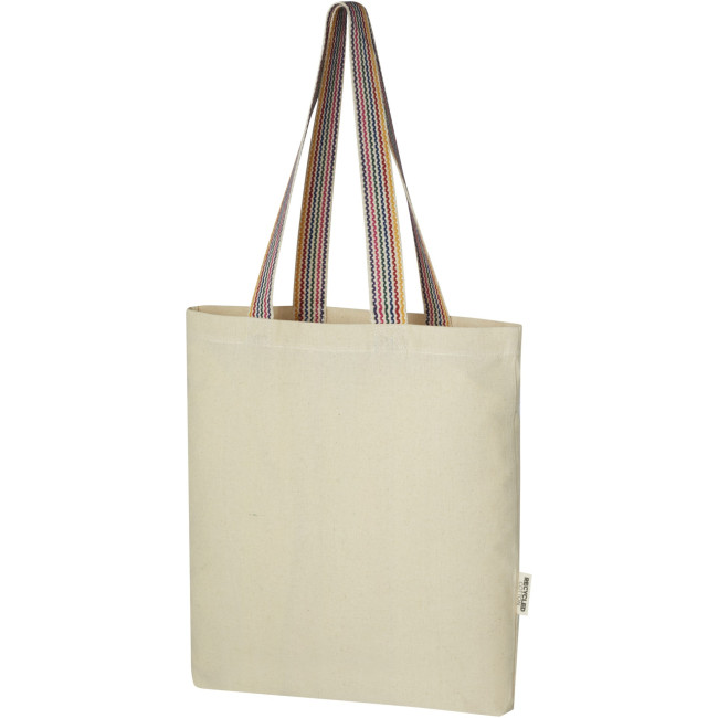 Promotional Rainbow 180 g/m² Recycled Cotton Tote Bag 5L