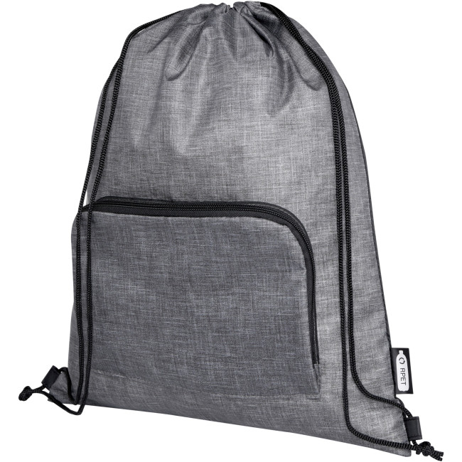 Promotional Ash Recycled Foldable Drawstring Bag 7L