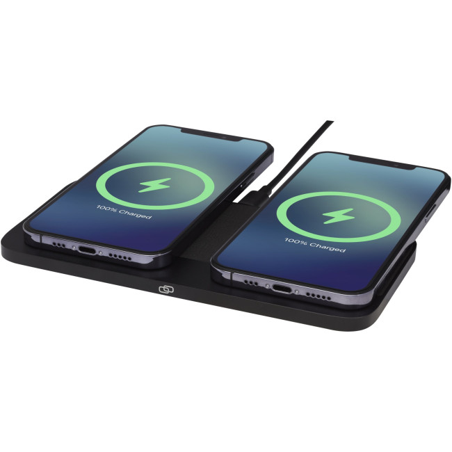 Promotional Hybrid Premium Dual Wireless Charging Pad 15W