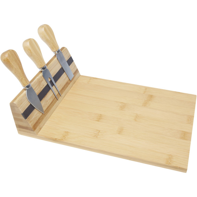 Promotional Mancheg Bamboo Magnetic Cheese Board And Tools