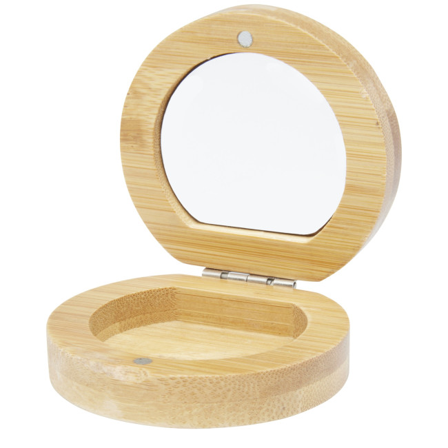 Promotional Afrodit Bamboo Pocket Mirror