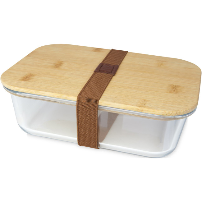 Promotional Roby Glass Lunch Box With Bamboo Lid