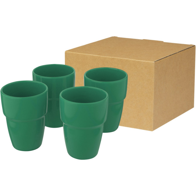 Promotional Staki 4-Piece Stackable Mug Gift Set 280ml - Image 5