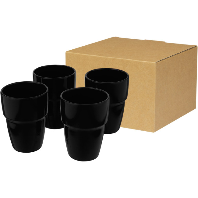 Promotional Staki 4-Piece Stackable Mug Gift Set 280ml - Image 6