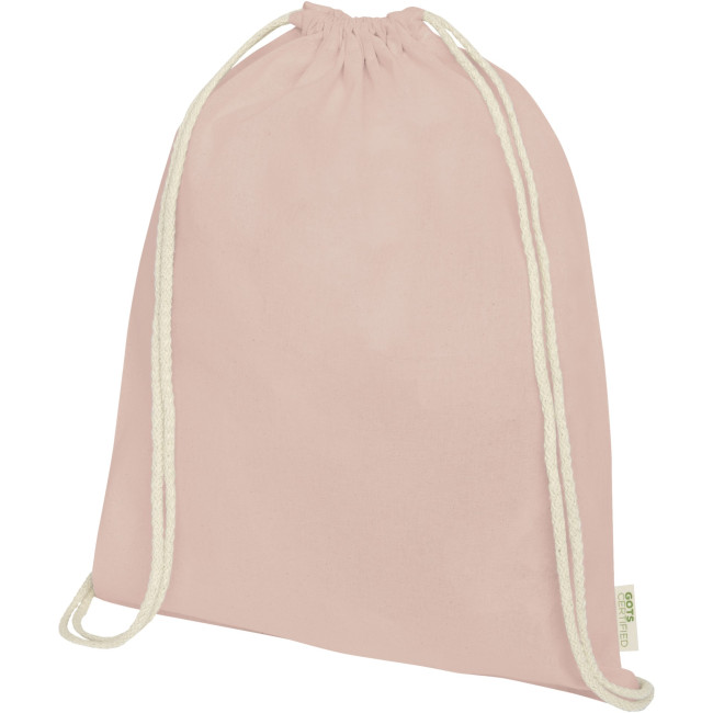 Promotional Orissa 140 g/m² Gots Organic Cotton Drawstring Backpack 5L - Image 4