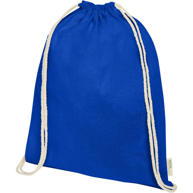 Promotional Orissa 140 g/m² Gots Organic Cotton Drawstring Backpack 5L - Image 5