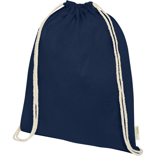 Promotional Orissa 140 g/m² Gots Organic Cotton Drawstring Backpack 5L - Image 6