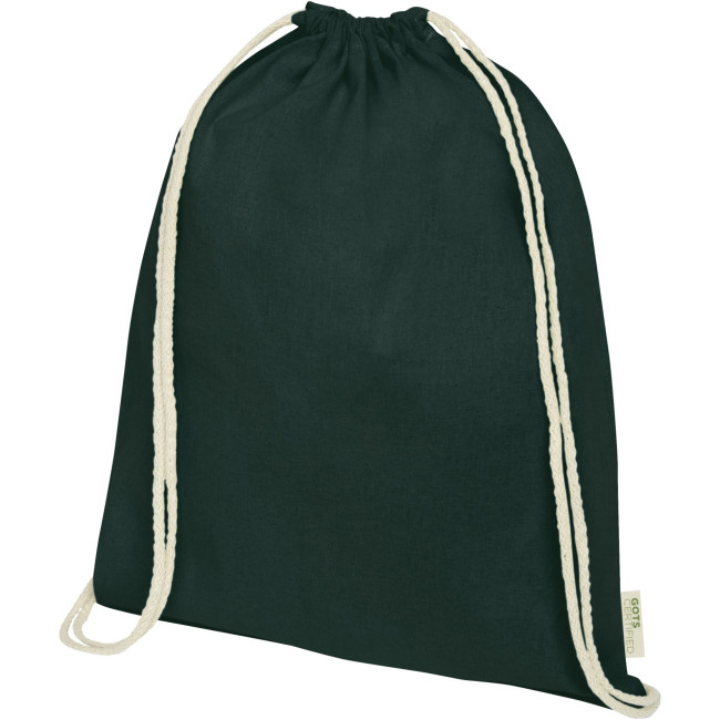 Promotional Orissa 140 g/m² Gots Organic Cotton Drawstring Backpack 5L - Image 7