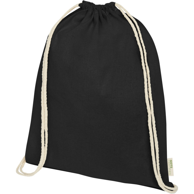 Promotional Orissa 140 g/m² Gots Organic Cotton Drawstring Backpack 5L - Image 8