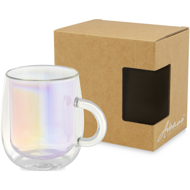 Promotional Iris Glass Mug 330ml - Image 1