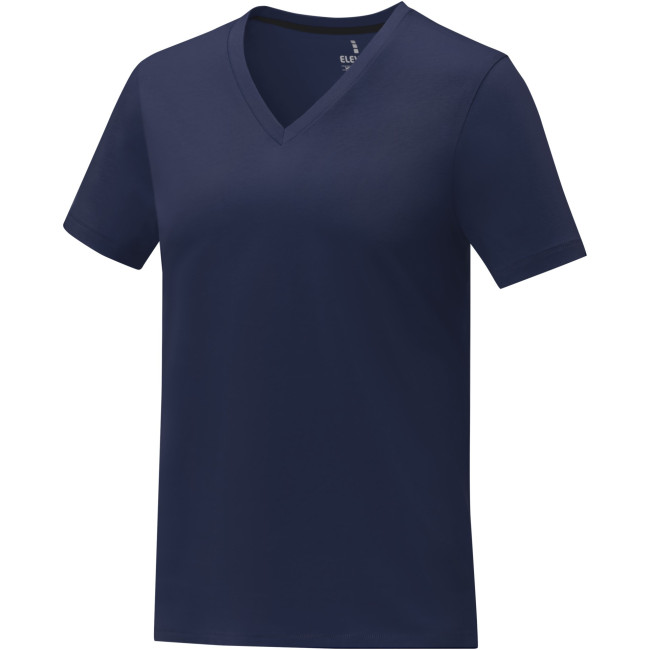 Promotional Somoto Short Sleeve Women's V-Neck T-Shirt - Image 3